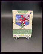 NFL Trading Card Rückseite von Dameon Pierce, Houston Texans, auf schwarzem Hintergrund