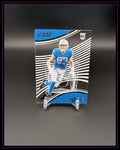 Aidan Hutchinson Football Rookie Trading Card mit klarem Design, auf schwarzem Hintergrund