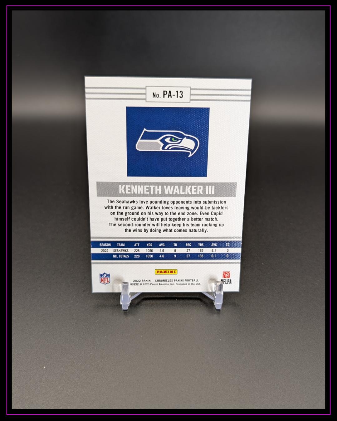 2022 Panini Chronicles #PA-13 Kenneth Walker III Panini