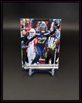 Tariq Woolen Rookie Football Trading Card der Seattle Seahawks auf schwarzem Hintergrund