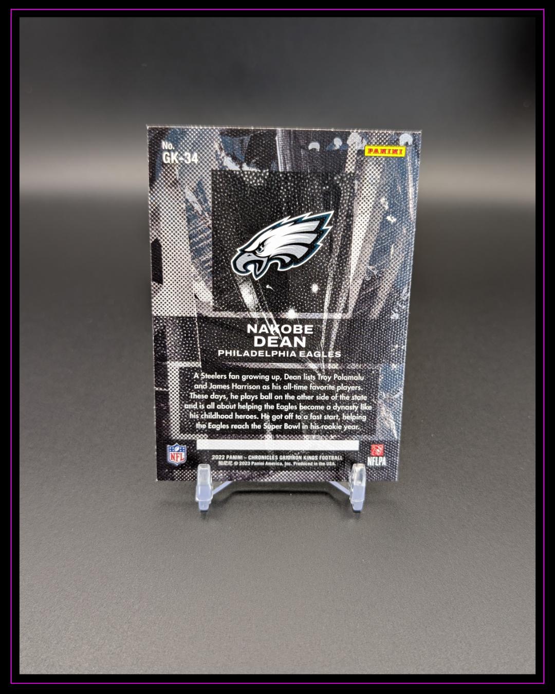 2022 Panini Chronicles #GK-34 Nakobe Dean Gridiron Kings