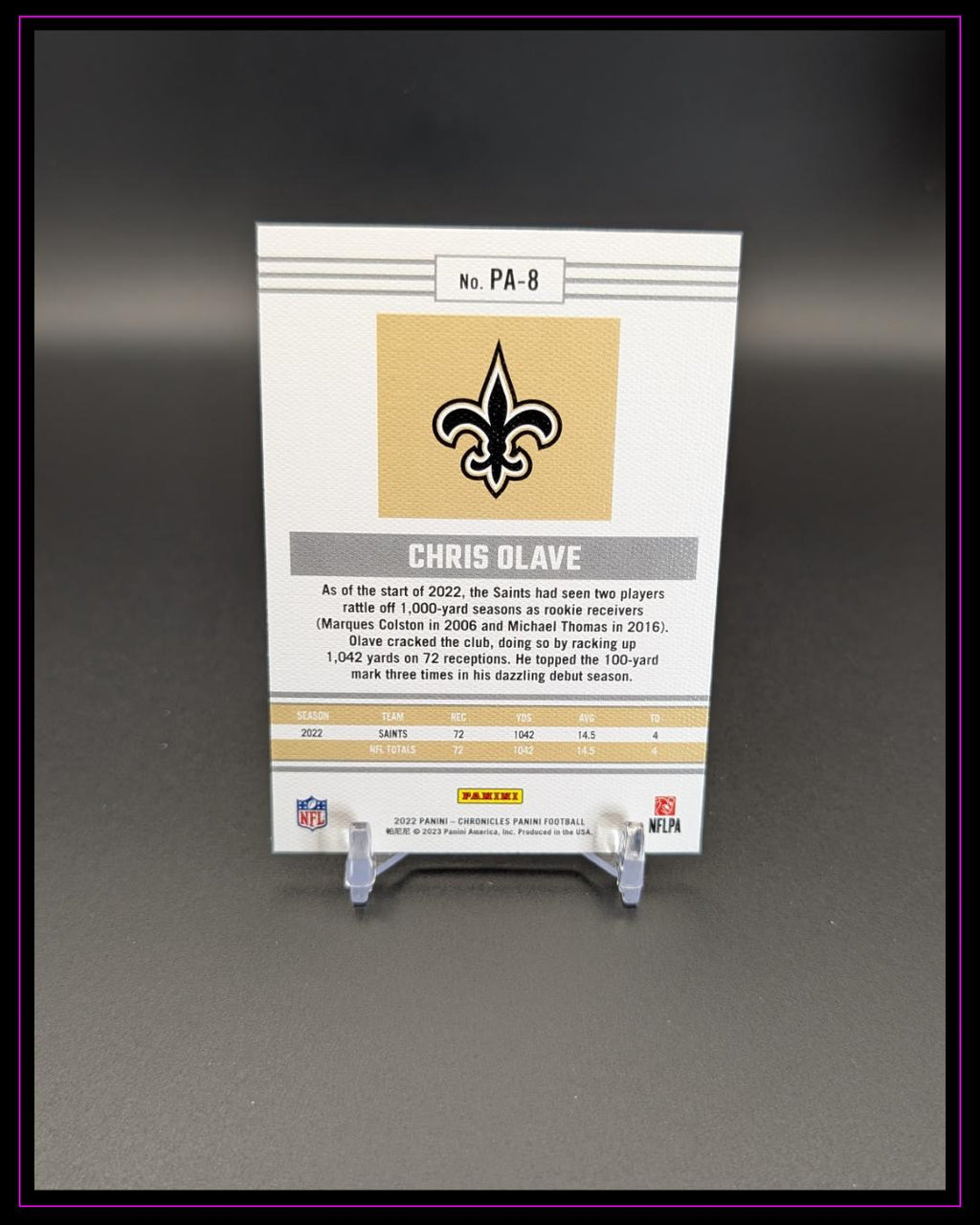 2022 Panini Chronicles #PA-8 Chris Olave Panini Bronze