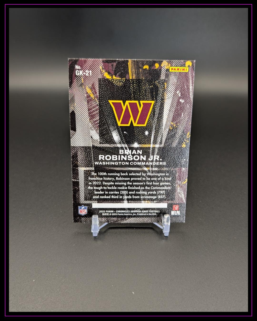 2022 Panini Chronicles #GK-21 Brian Robinson Jr. Gridiron Kings