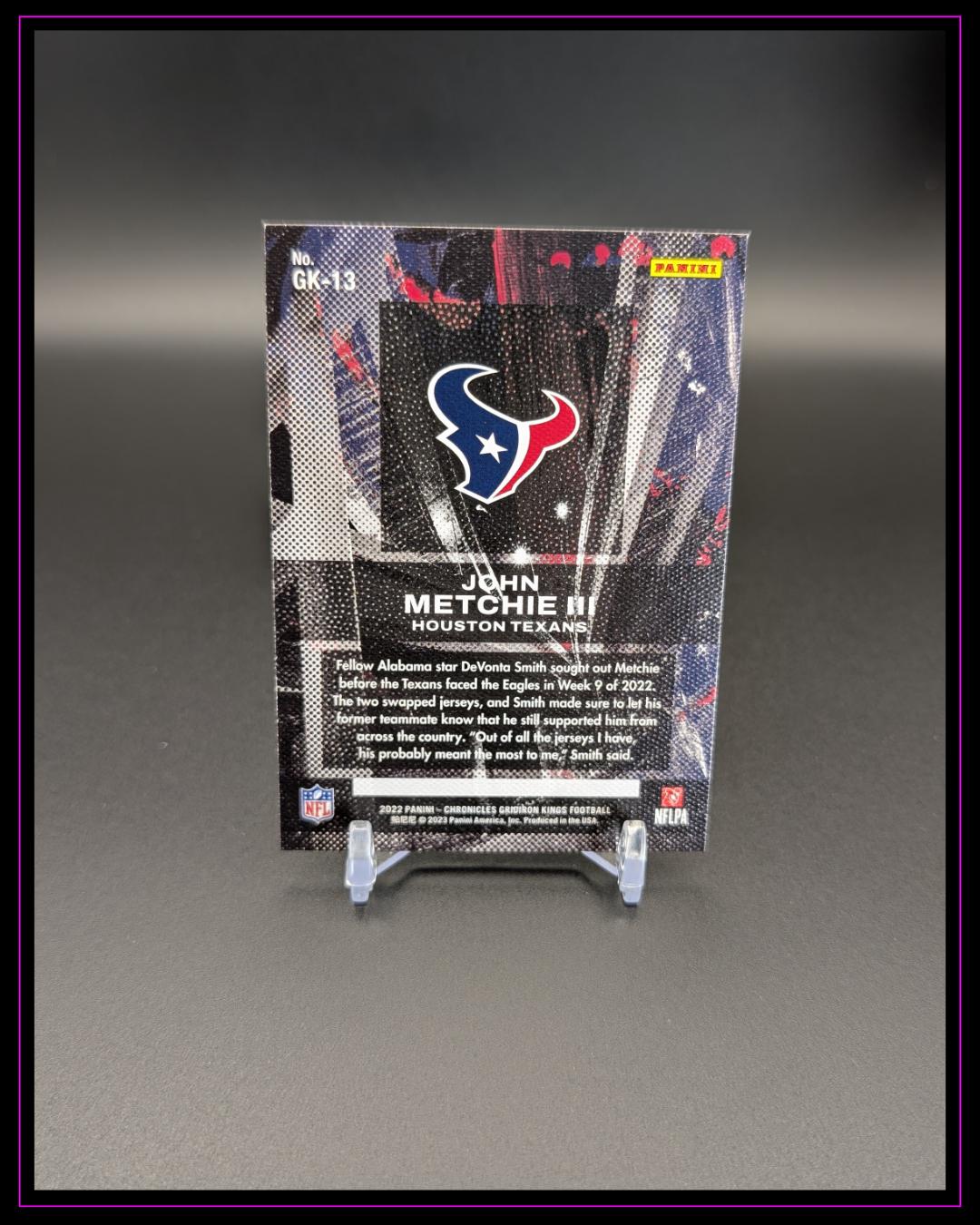 2022 Panini Chronicles #GK-13 John Metchie III Gridiron Kings