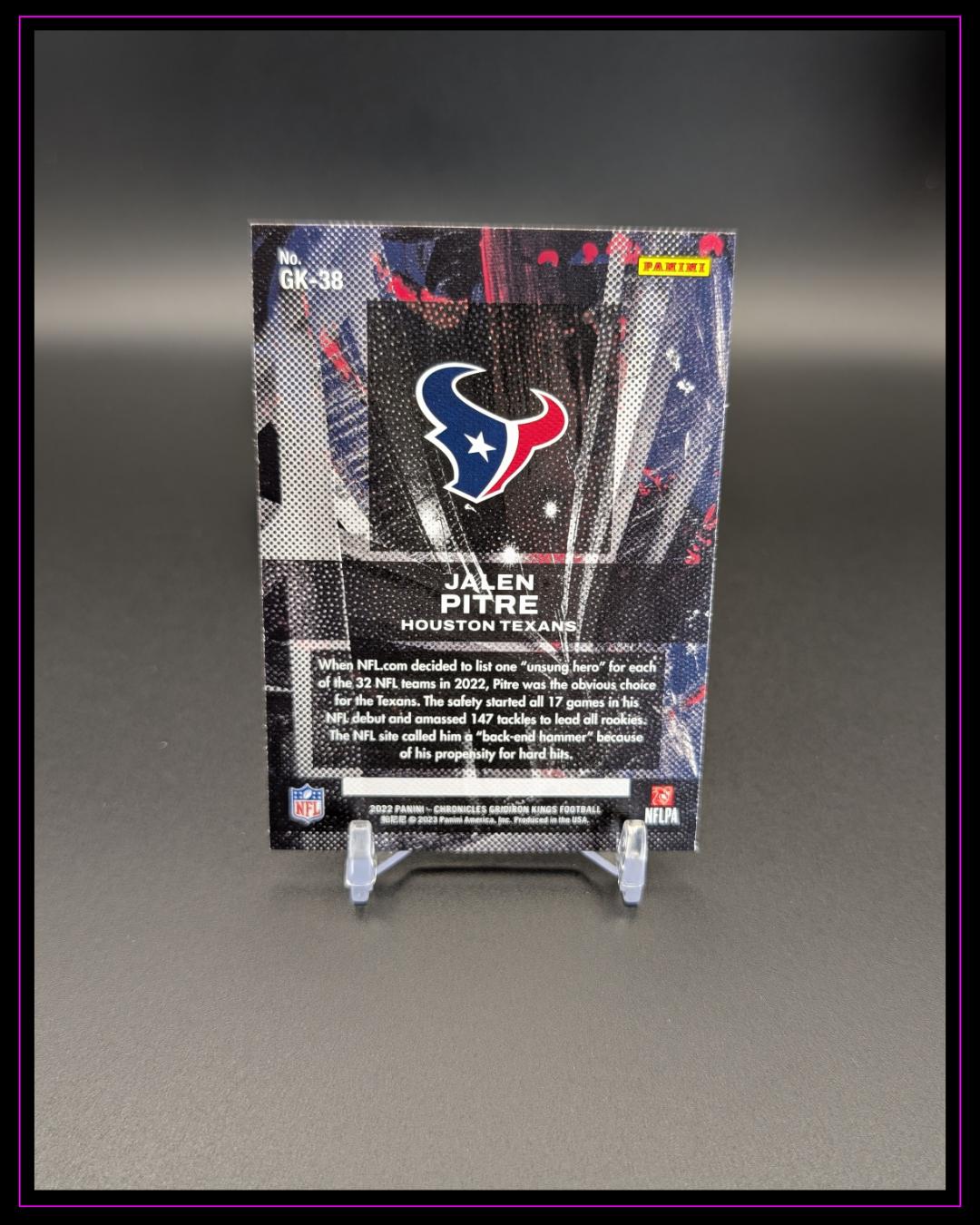 2022 Panini Chronicles #GK-38 Jalen Pitre Gridiron Kings