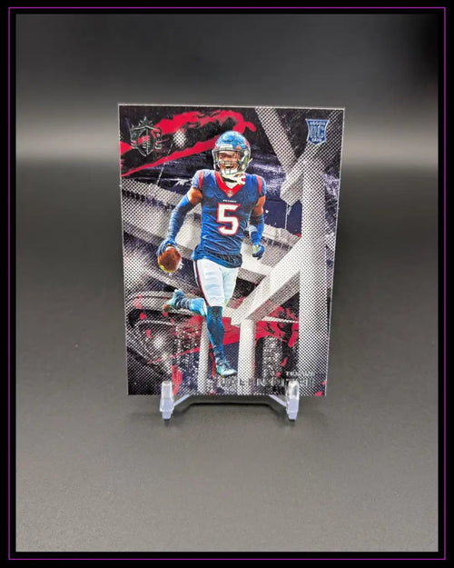 American Football Trading Card mit Spieler im Texans-Trikot, Rookie-Karte, moderne Optik