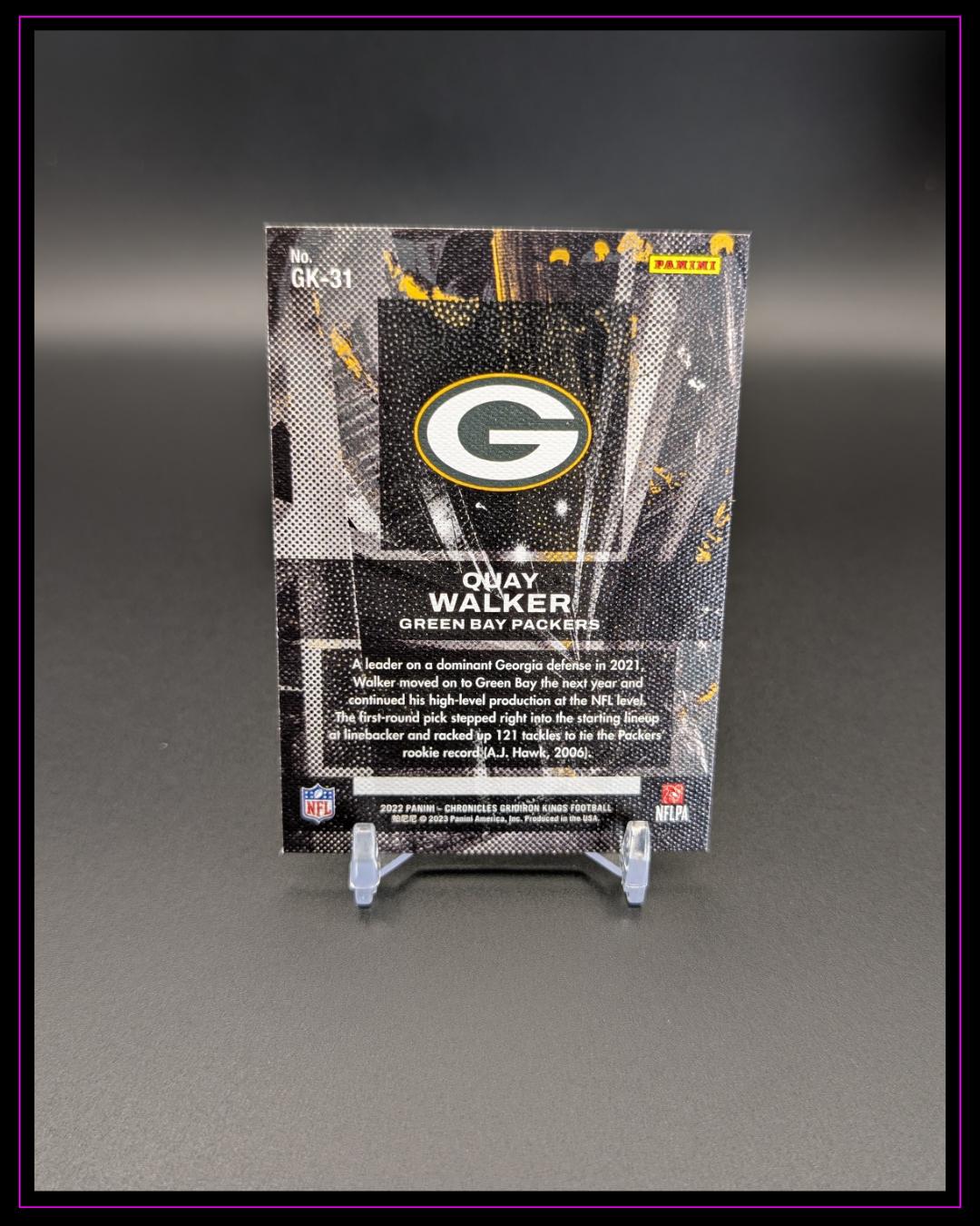 2022 Panini Chronicles #GK-31 Quay Walker Gridiron Kings