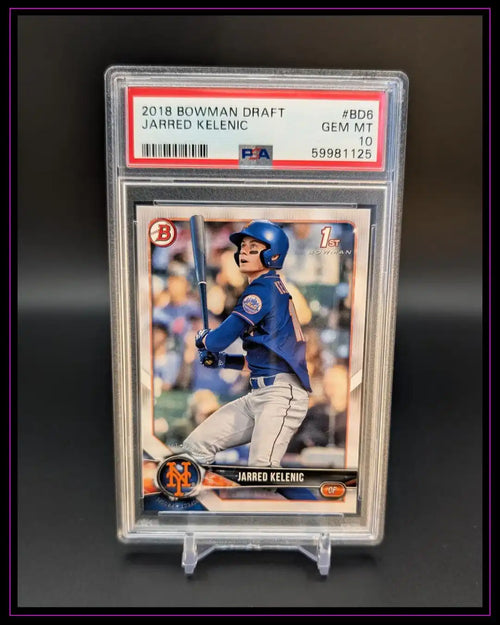 2018 Bowman Draft Jarred Kelenic Baseball-Trading Card PSA 10, New York Mets, geschützt