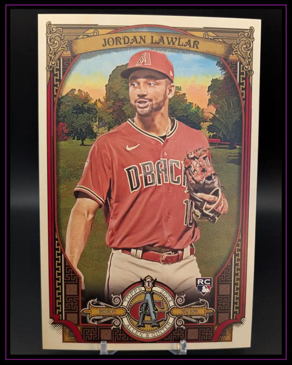 Baseball Rookie Trading Card von Jordan Lawlar, 2022, im Vintage-Design mit Spielerporträt
