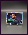 Baseball Trading Card von Sandy Alcantara, Miami Marlins, auf Kartenständer, Sammlerstück
