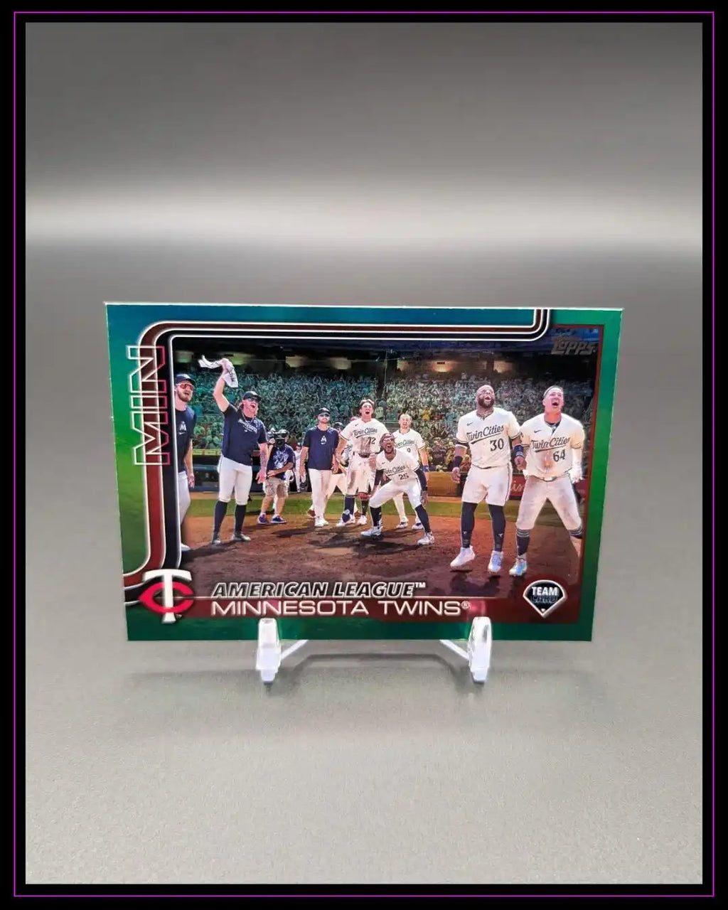 Trading Card Minnesota Twins Baseball Team American League, auf Ständer, Sammlerstück