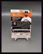 Baseball Trading Card Rückseite von Cristian Javier Houston Astros, mit Spielerinfos und Statistiken.