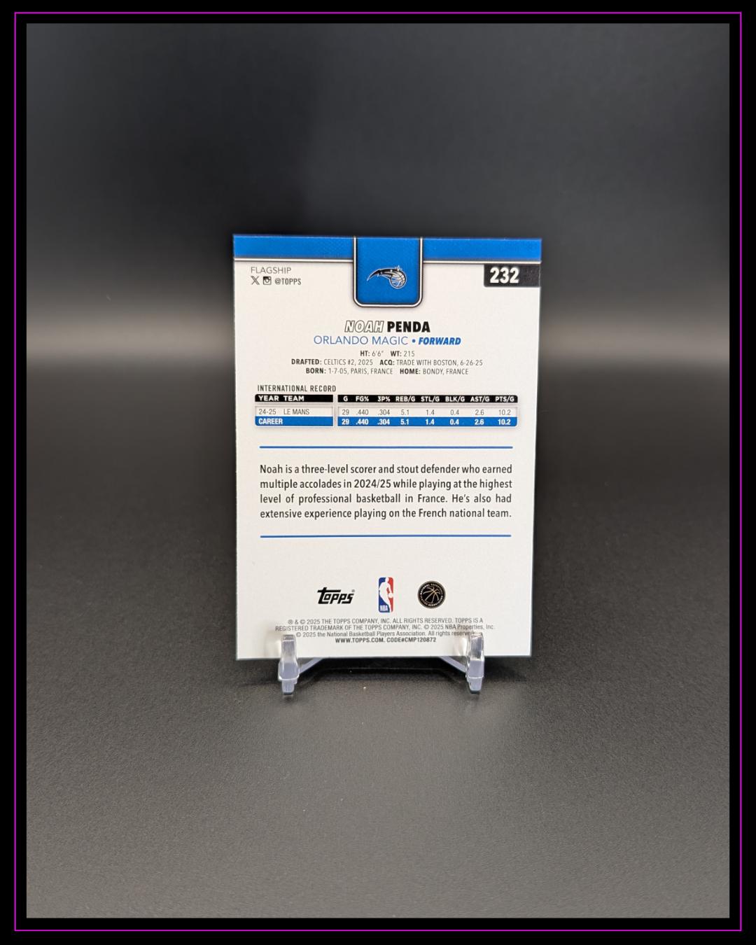 2025-26 Topps NBA #232 Noah Penda RC