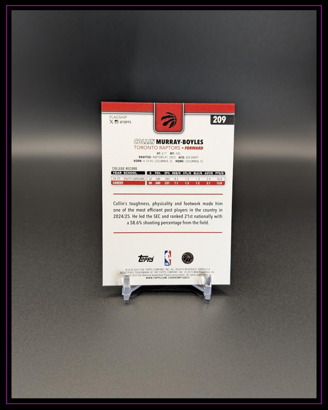 2025-26 Topps NBA #209 Collin Murray-Boyles RC