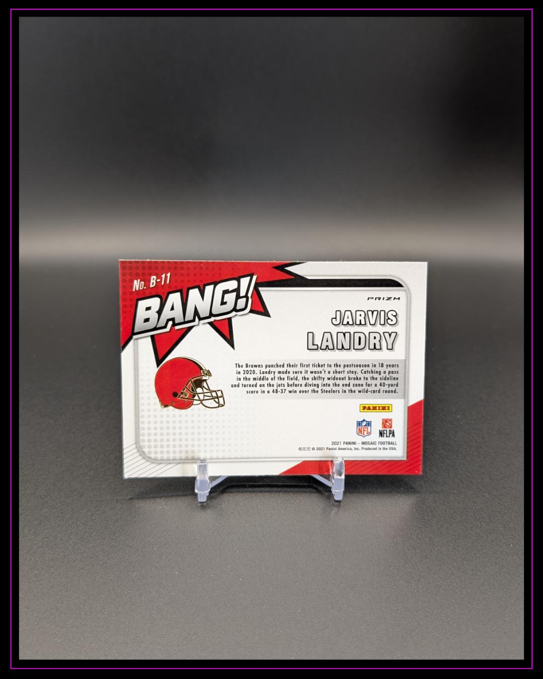 2021 Panini Mosaic #B-11 Jarvis Landry Bang! Mosaic