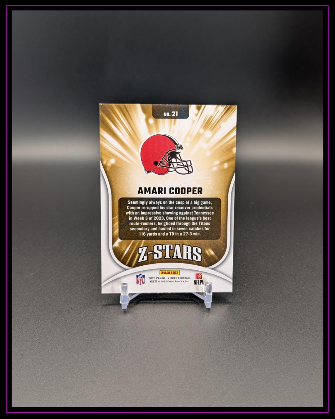 2023 Panini Zenith #21 Amari Cooper Z-Stars