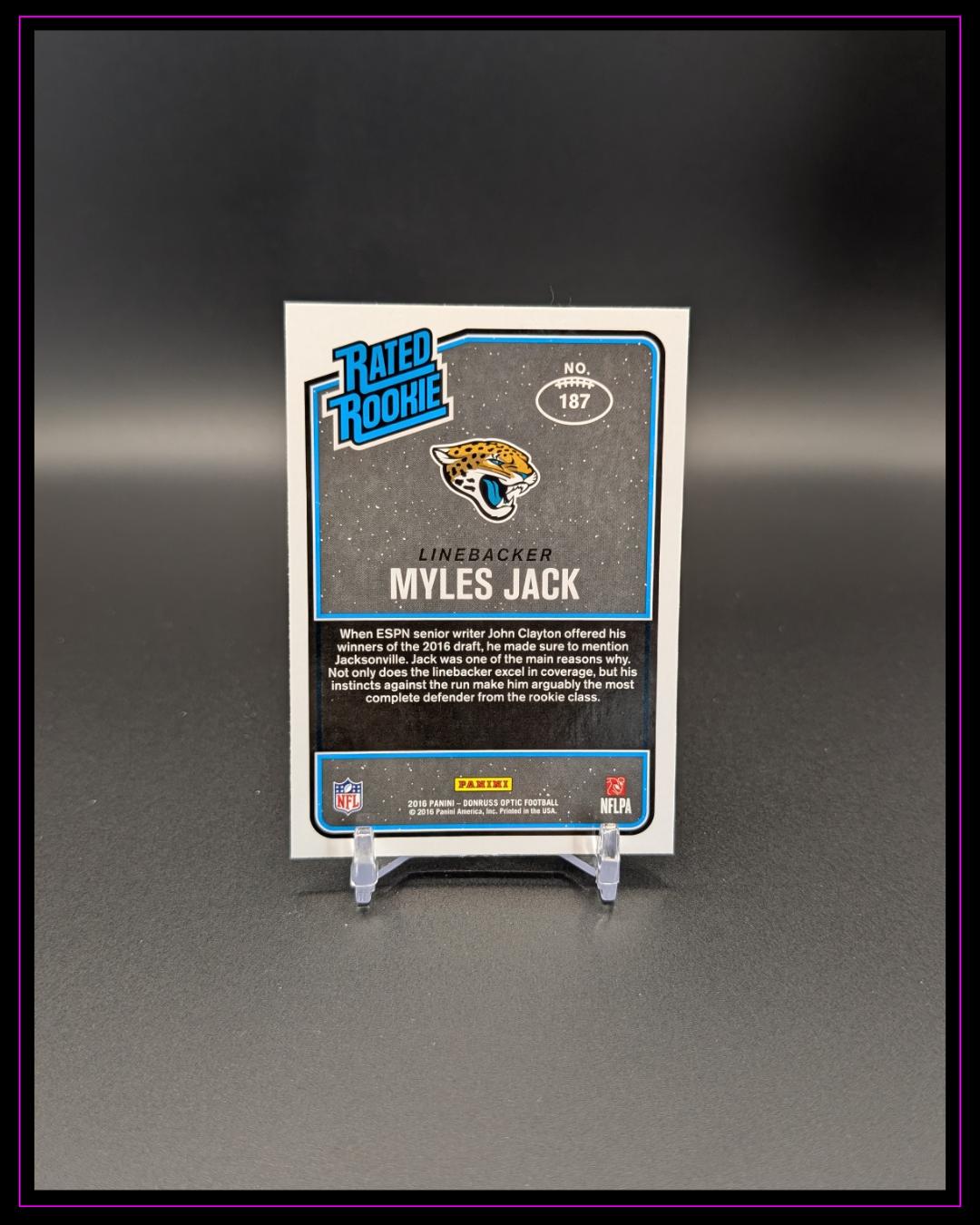 2016 Donruss Optic #187 Myles Jack Rated Rookie