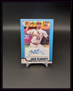2023 Topps Big League #BLA-JFL Jack Flaherty Big League Blue Foil Autographs