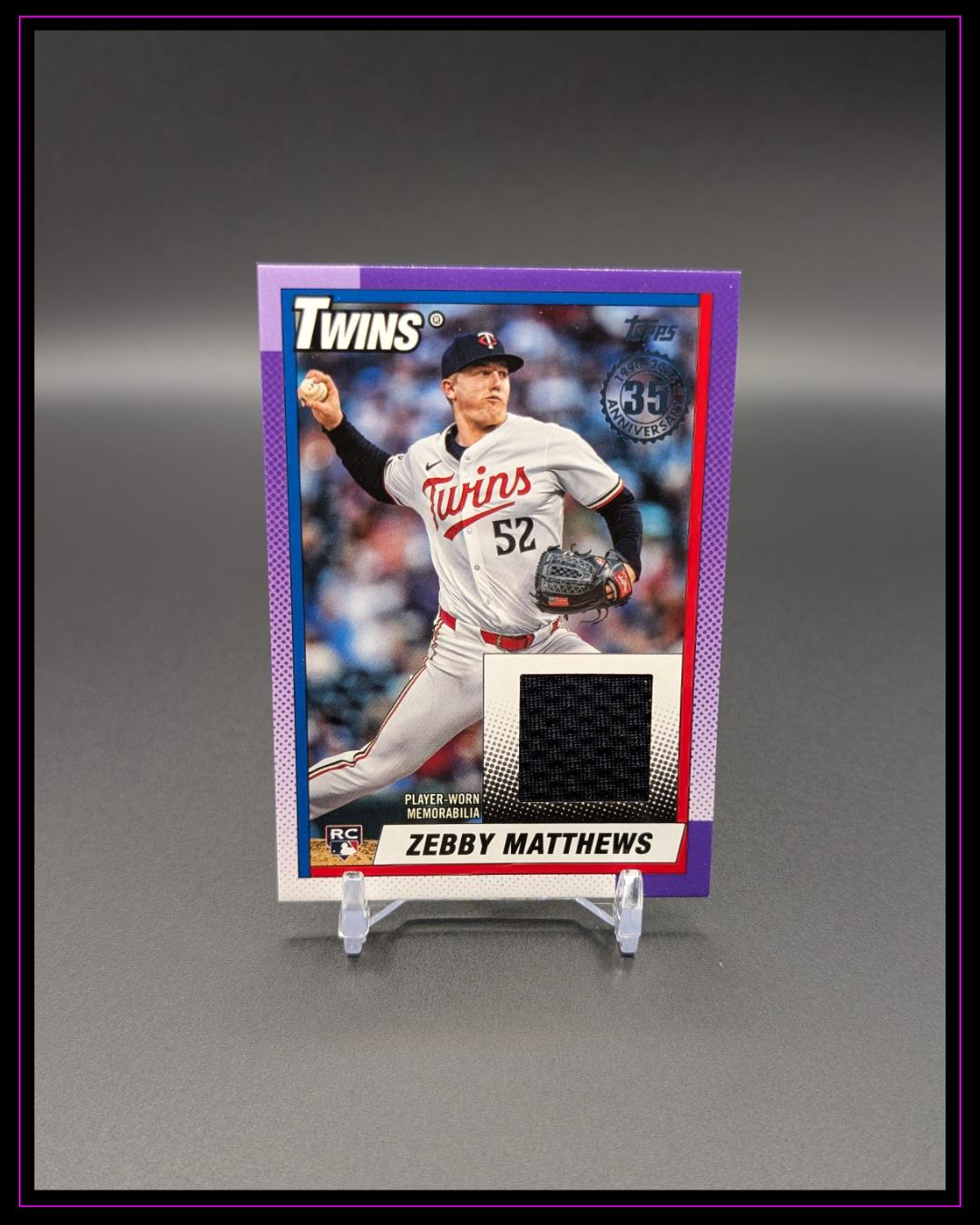 2025 Topps Series 2 #90R2-ZM Zebby Matthews 1990 35th Anniversary Relic RC