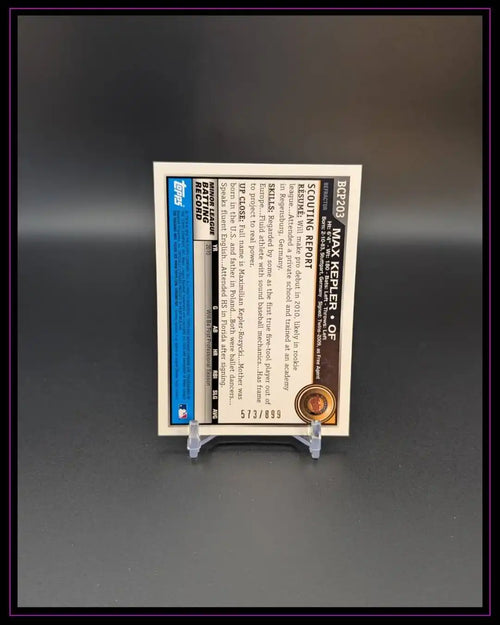 2010 Bowman Chrome #BCP203 Max Kepler Prospects Purple Refractors #/899