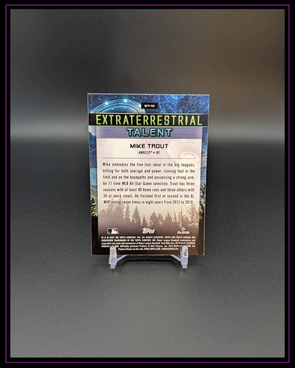 2024 Topps Chrome Cosmic #ET-10 Mike Trout Extraterrestrial Talent