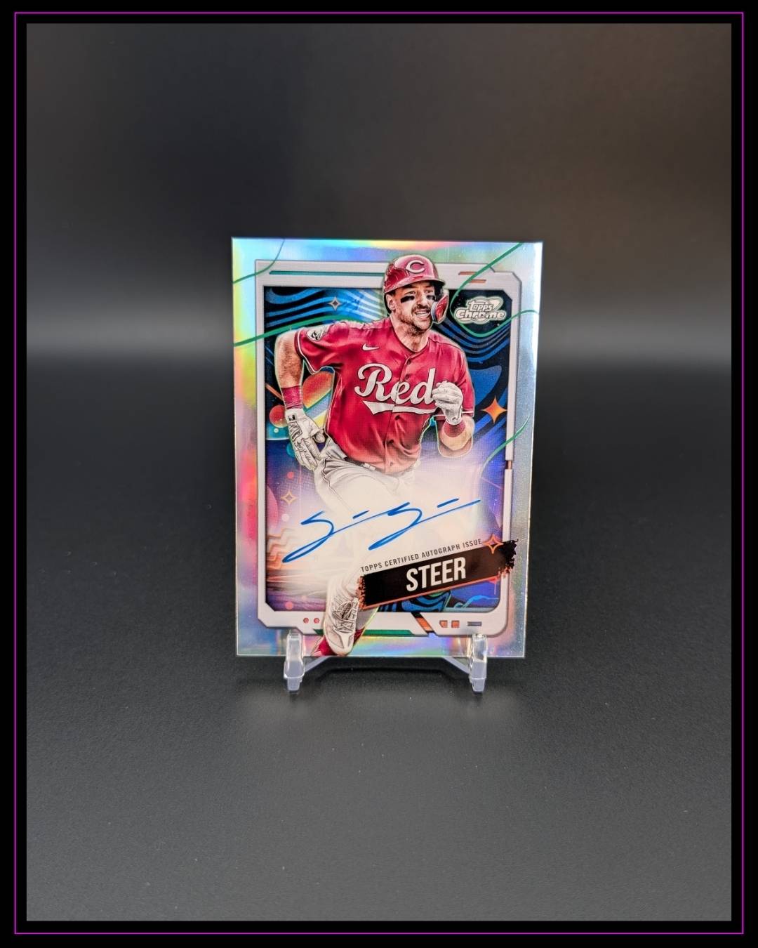 2024 Topps Chrome Cosmic #CCA-SS Spencer Steer Cosmic Chrome Auto