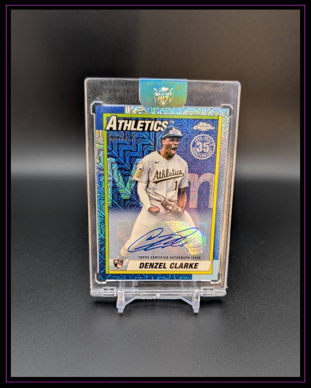 2025 Topps Chrome #U90C-9 Denzel Clarke 1990 35th Anniversary Auto #/299 RC