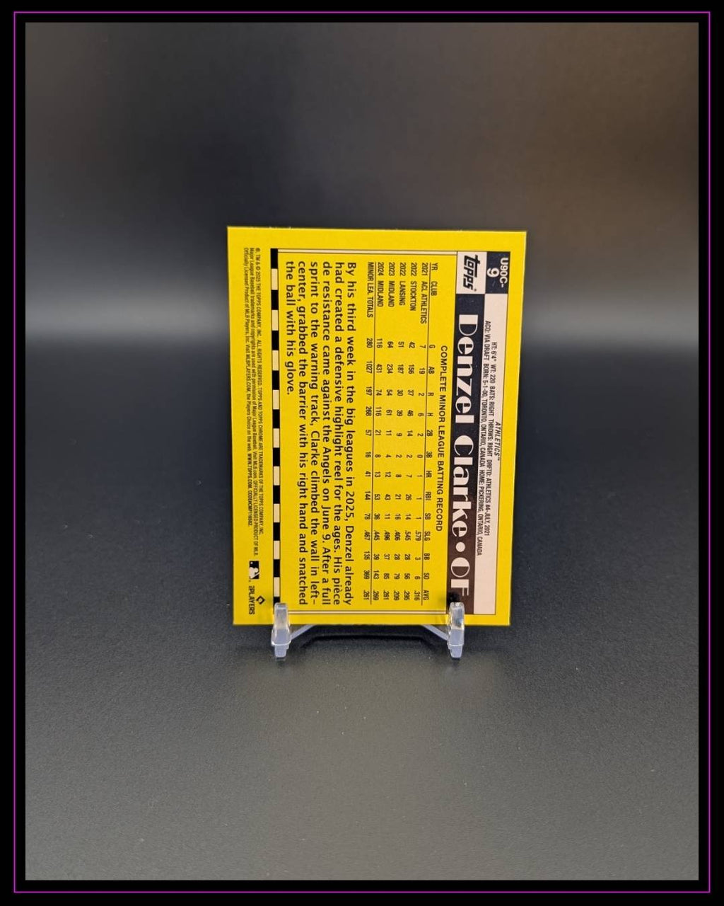 2025 Topps Chrome Update #U90C-9 Denzel Clarke 1990 Mojo Blue /150 RC