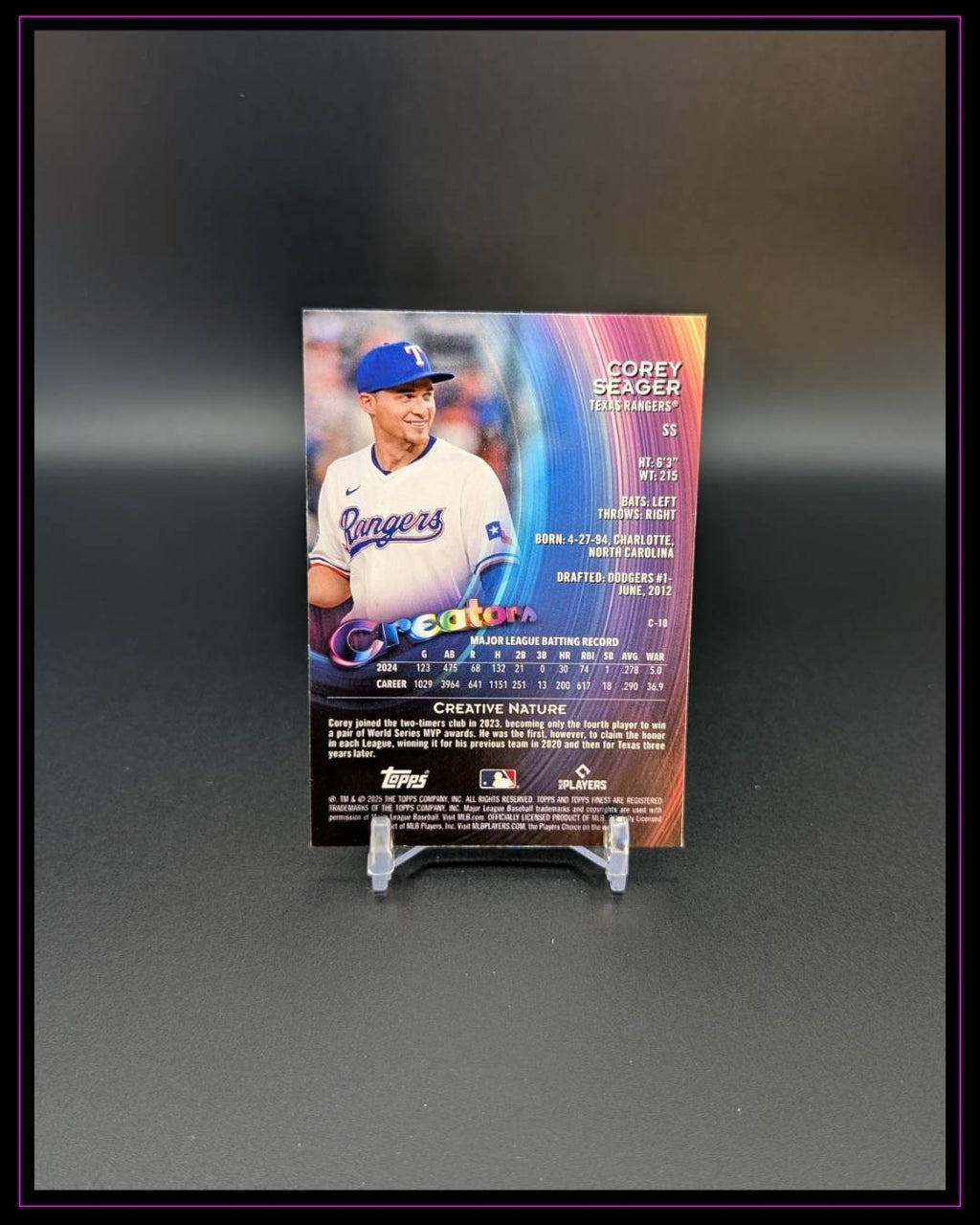 2025 Finest #C-10 Corey Seager Creators