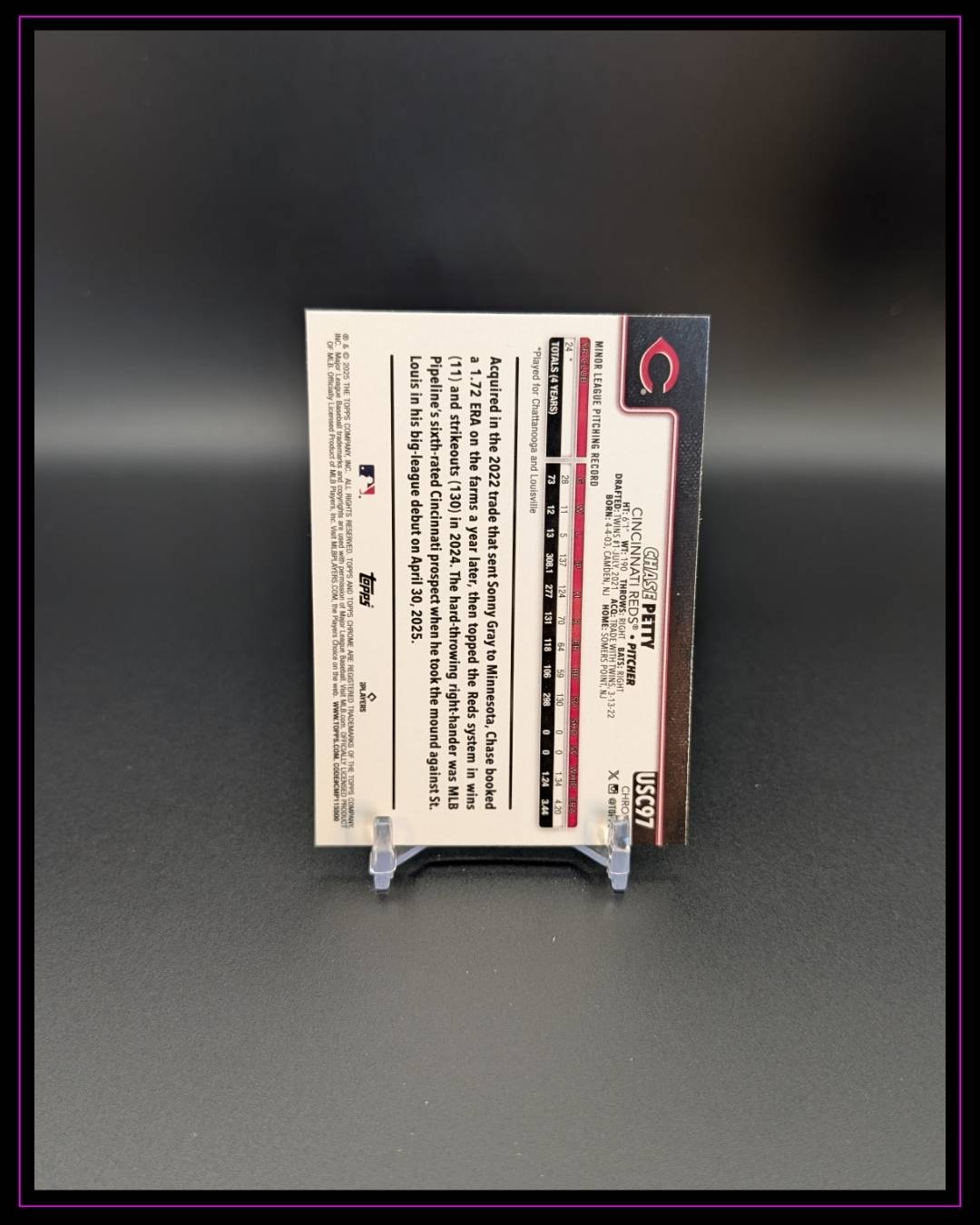 2025 Topps Chrome Update #USC97 Chase Petty Sepia Refractor RC