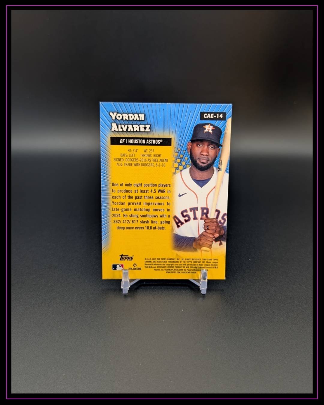 2025 Topps Chrome #CAE-14 Yordan Alvarez Chrome All-Etch