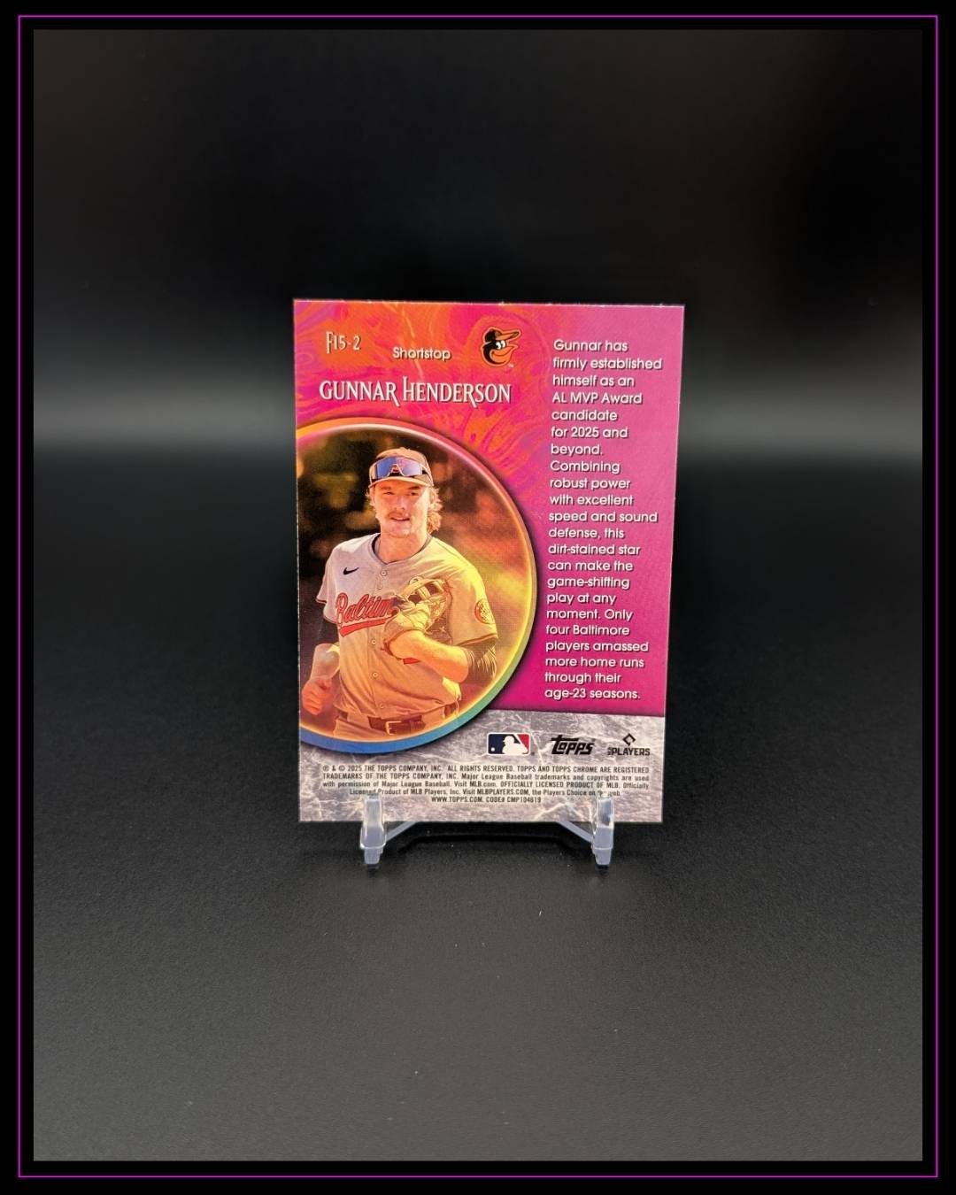 2025 Topps Chrome #F15-2 Gunnar Henderson Fortune 15
