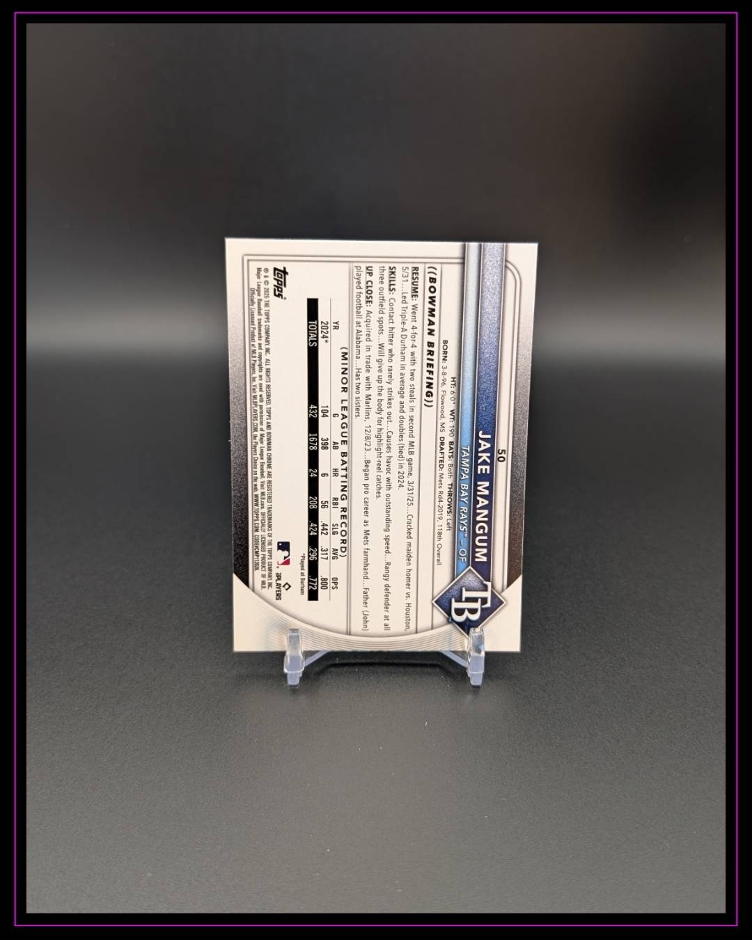 2025 Bowman Chrome #50 Jake Mangum