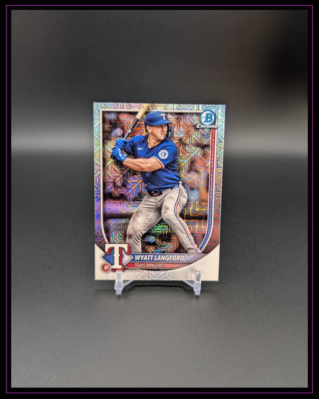 2025 Bowman Chrome #36 Wyatt Langford Mojo Refractors