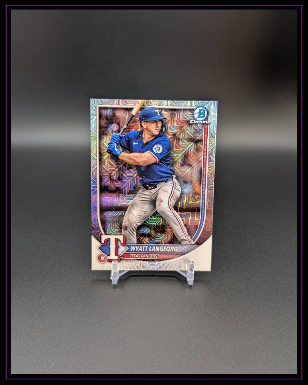 2025 Bowman Chrome #36 Wyatt Langford Mojo Refractors