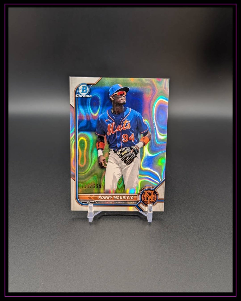 2022 Bowman #BCP-16 Ronny Mauricio Chrome Prospects Lava Refractors #/399