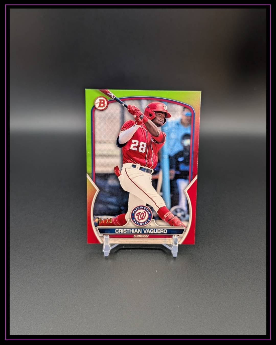 2023 Bowman Draft #BD-27 Cristhian Vaquero Red/Green Gradient /10