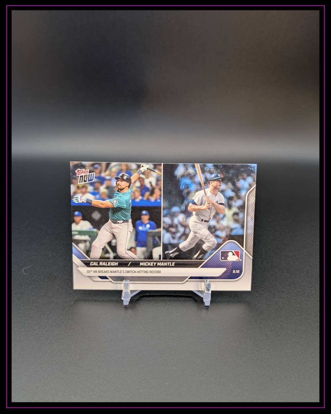 2025 Topps Now #719 Cal Raleigh / Mickey Mantle