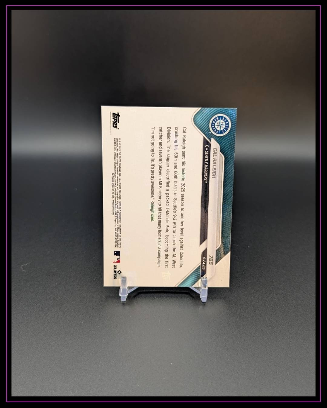 2025 Topps Now #765 Cal Raleigh