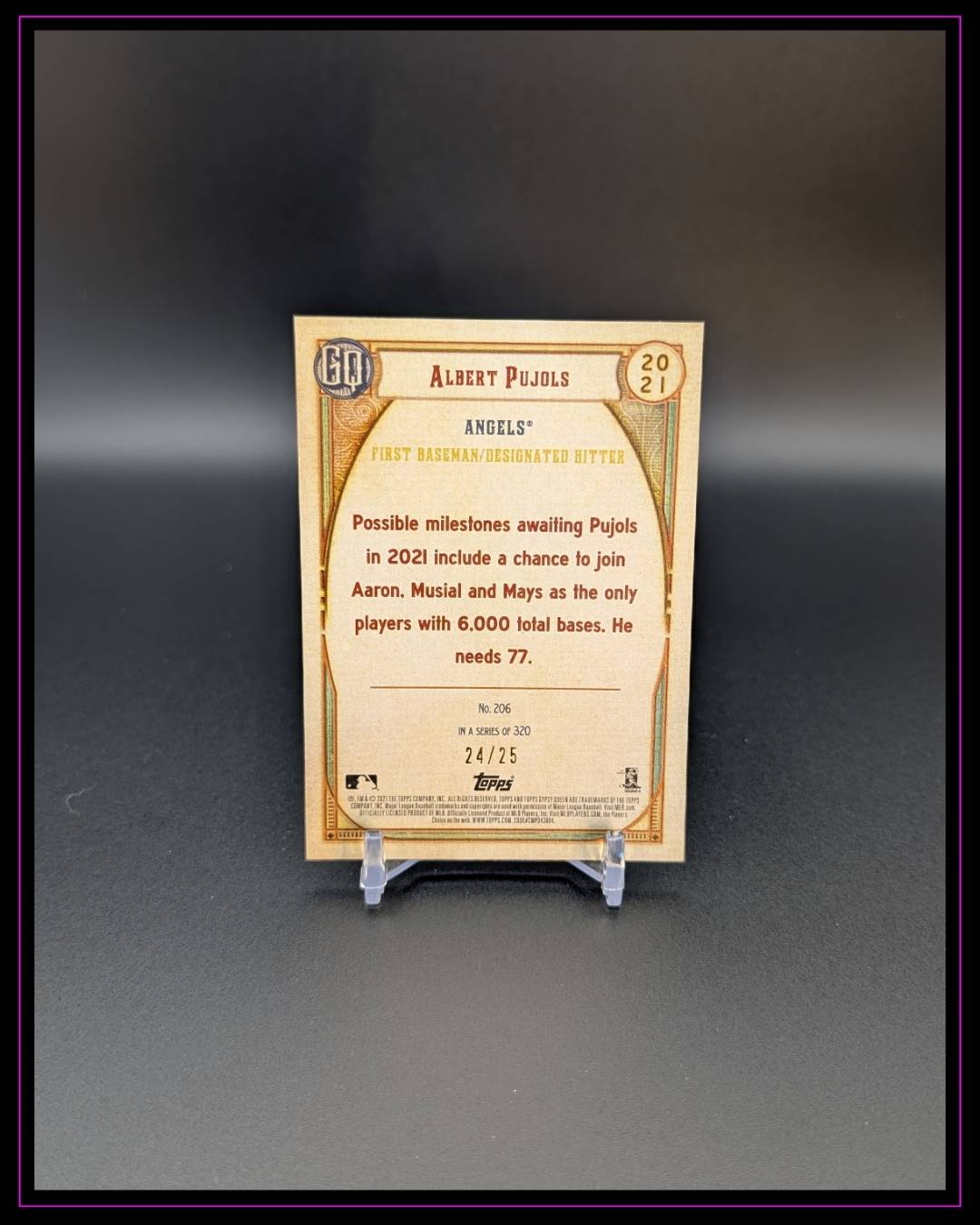 2021 Topps Gypsy Queen #206 Albert Pujols /25 Orange