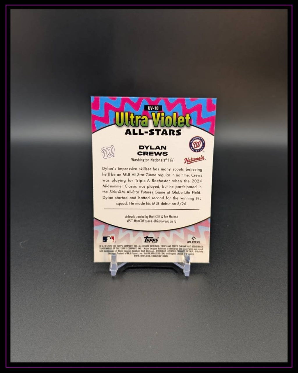 2025 Topps Chrome #UV-10 Dylan Crews Ultra Violet All-Stars RC