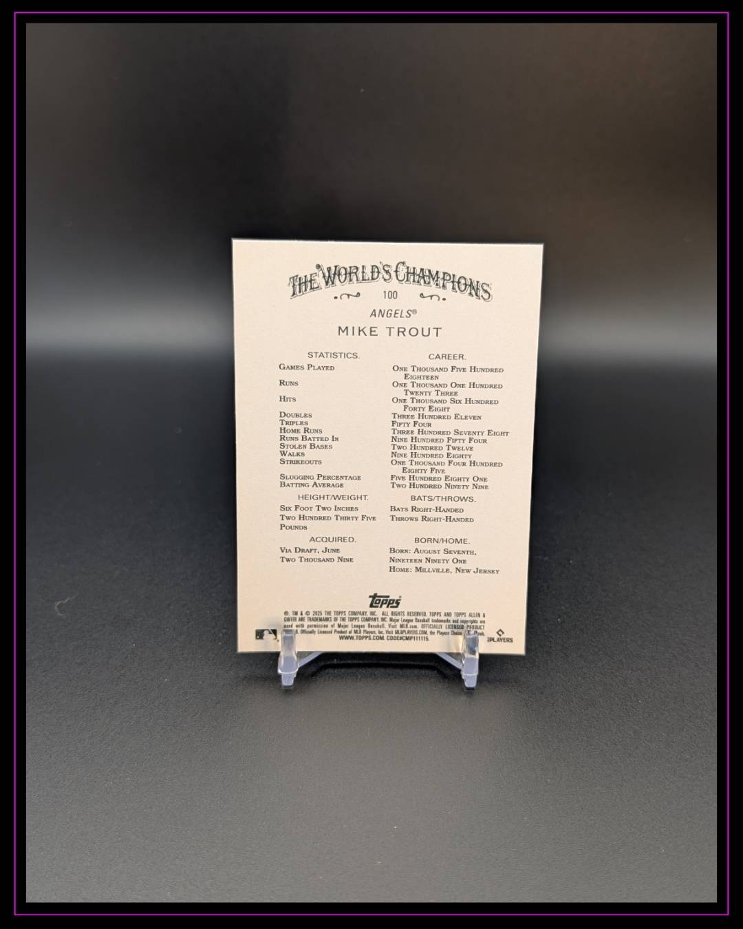 2025 Topps Allen & Ginter #100 Mike Trout