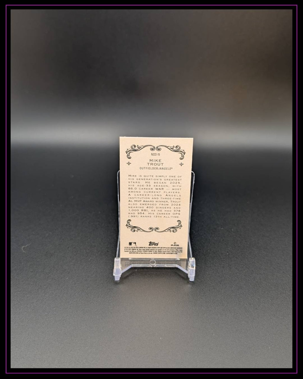 2025 Topps Allen & Ginter #N222-15 Mike Trout Mini 1889 N222
