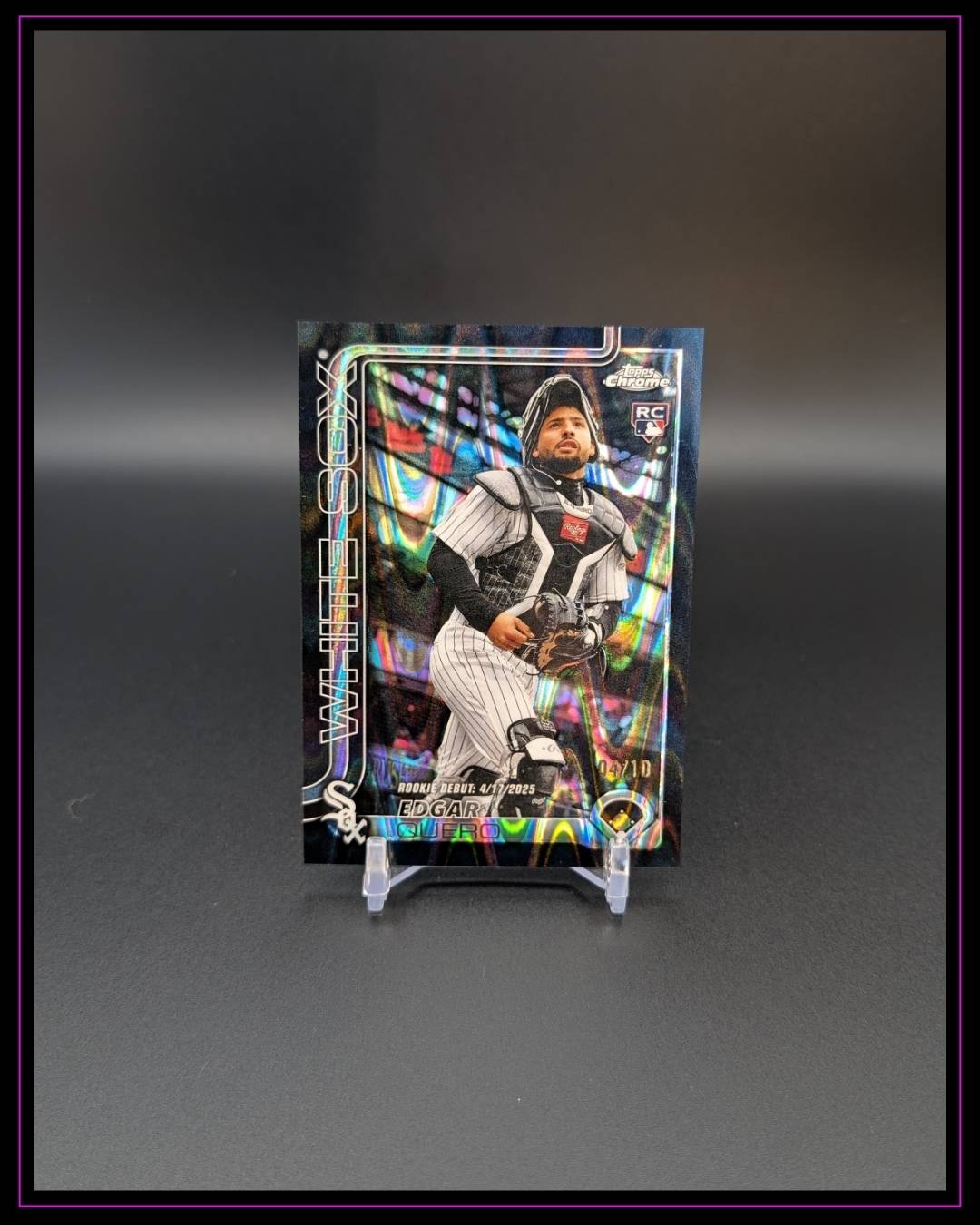 2025 Topps Chrome Update #USC169 Edgar Quero Black Lava Refractors /10 RC