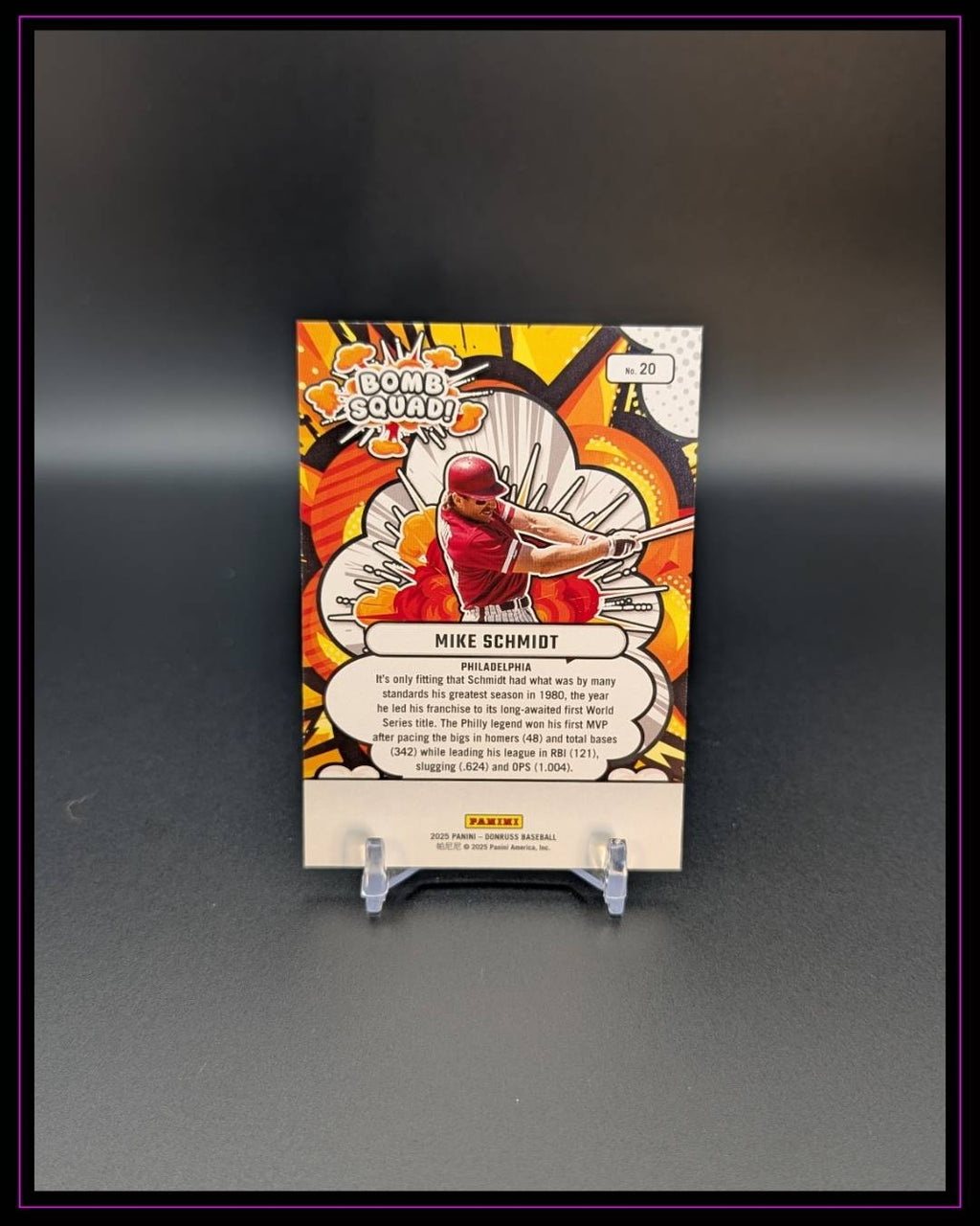 2025 Donruss #20 Mike Schmidt Bomb Squad Green Laser