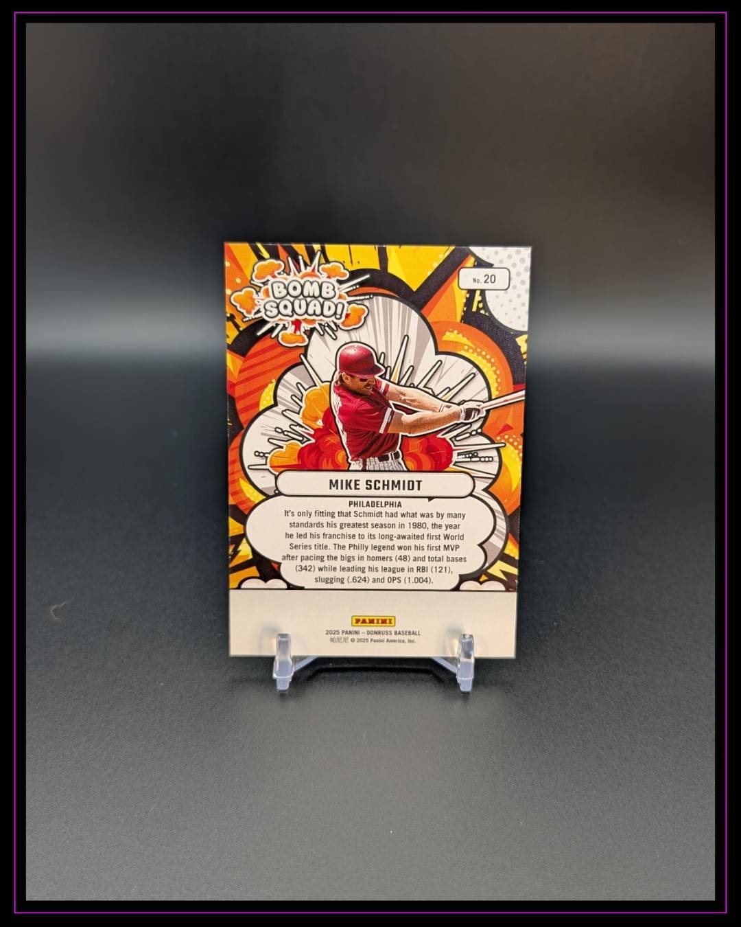 2025 Donruss #20 Mike Schmidt Bomb Squad Green Laser