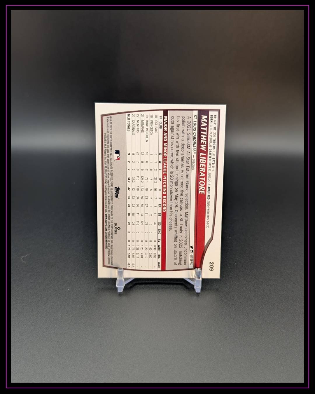 2023 Topps Big League #209 Matthew Liberatore Foil RC