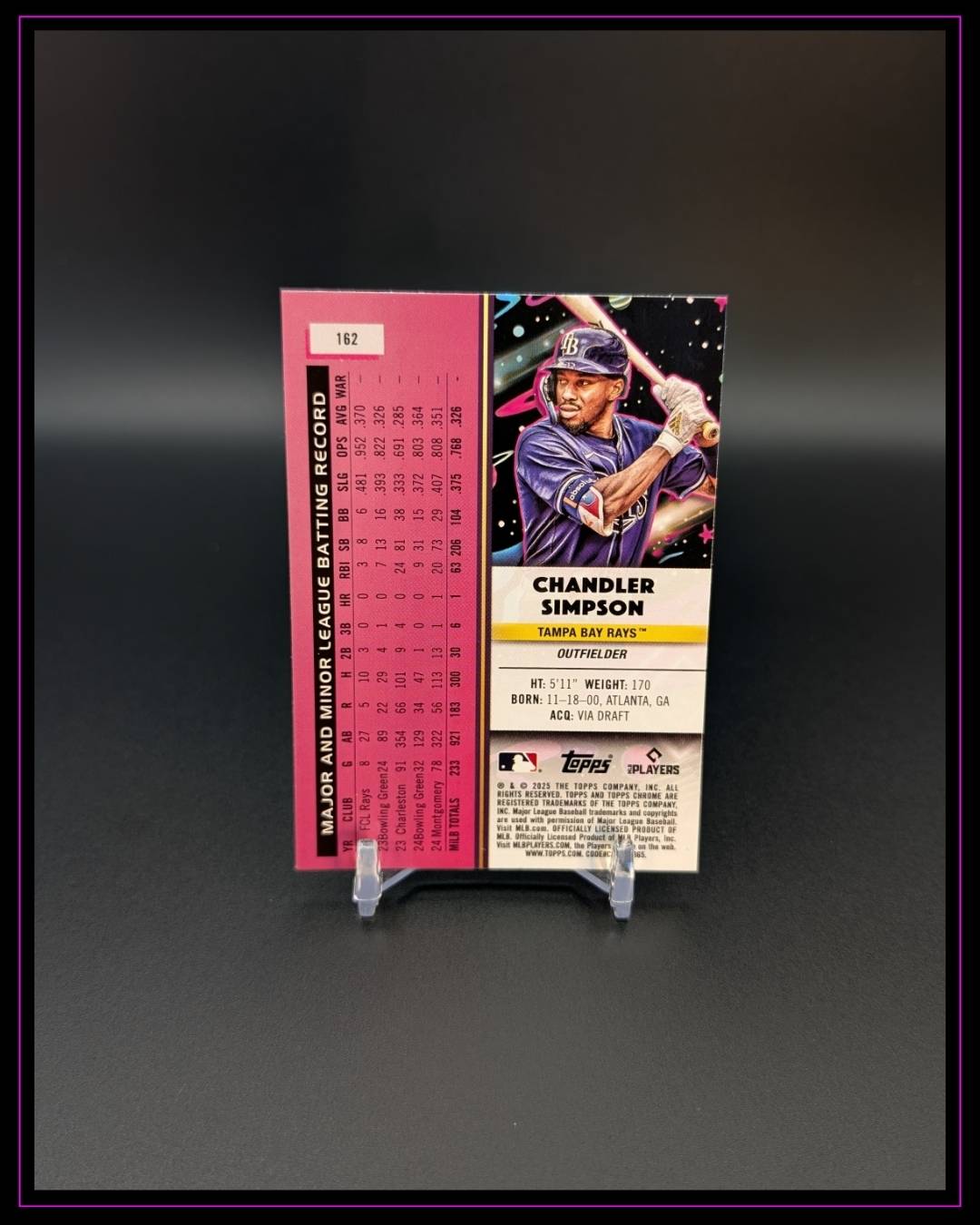 2025 Topps Chrome Cosmic #162 Chandler Simpson RC