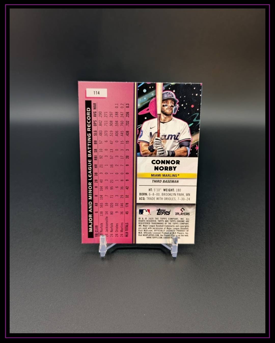 2025 Topps Chrome Cosmic #114 Connor Norby RC