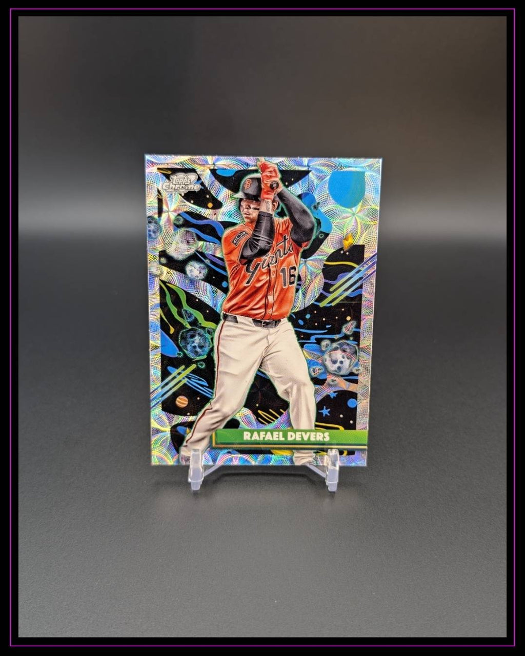 2025 Topps Chrome Cosmic #186 Rafael Devers Nucleus Refractor